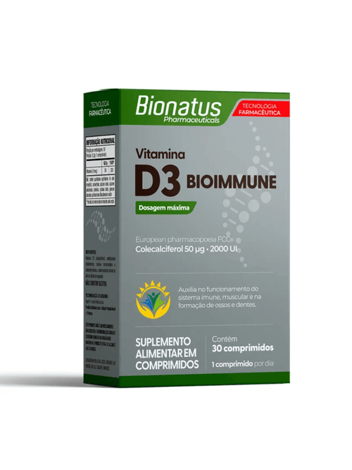 Vitamina D3 Bionatus 30 Comprimidos - Imunidade
