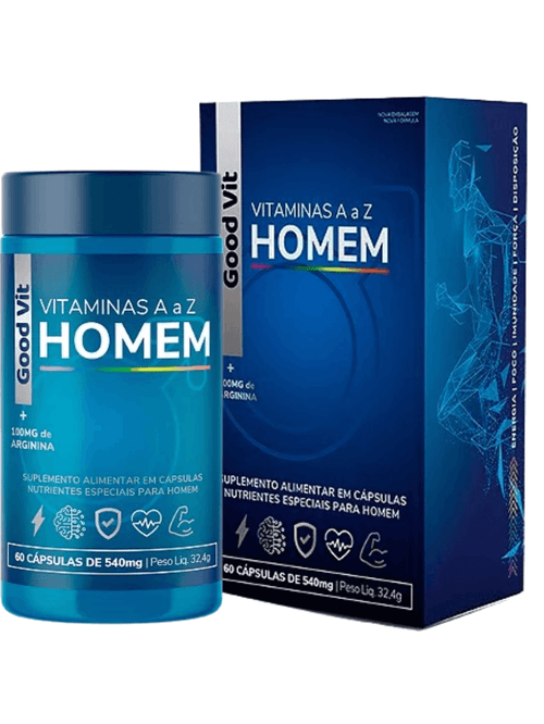 Vitamina A a Z Homem C/60 Cápsulas - Good Vit