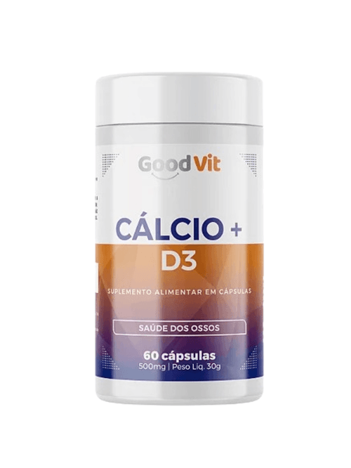 Cálcio + Vitamina D3 500mg 60 Cápsulas - Good Vit