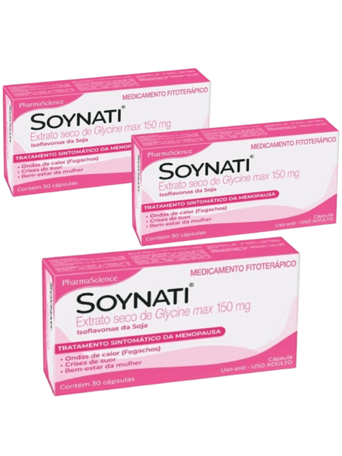 Kit 3 Soynati 150MG 30 Cápsulas - PharmaScience