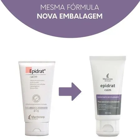 Hidratante Corporal Restaurador Calm sem Fragrância 40g Epidrat para Pele Sensível