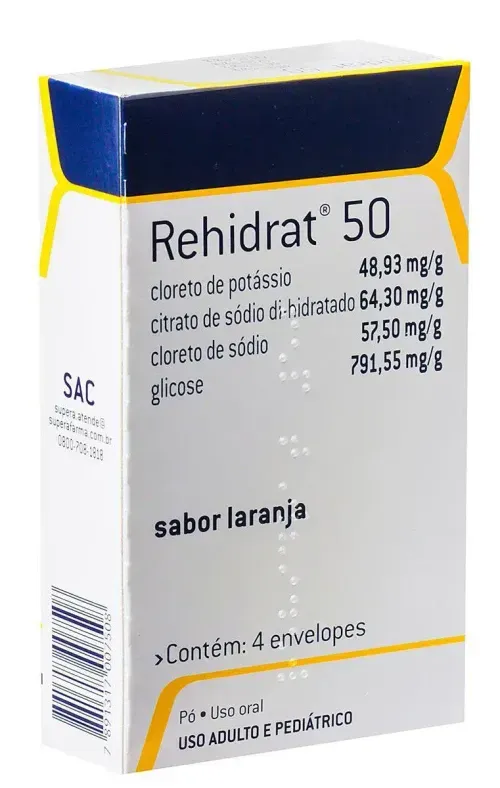 Rehidrat 50 Laranja - 4 Envelopes