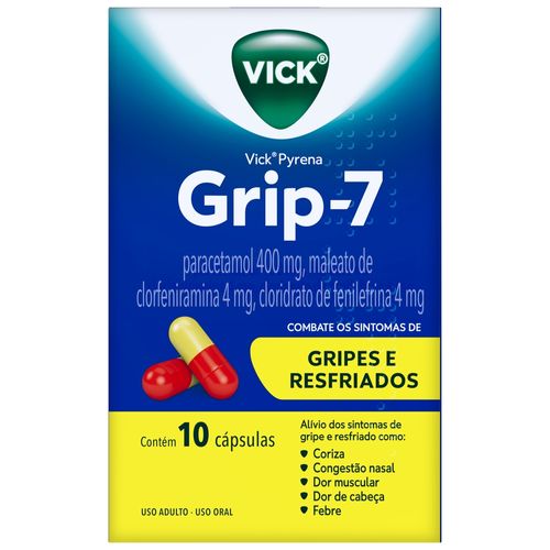 Vick Pyrena Grip-7 - 10 Cápsulas