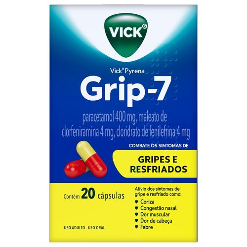 Vick Pyrena Grip-7 - 20 Cápsulas