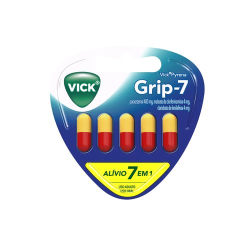 Vick Pyrena Grip-7 5 Cápsulas