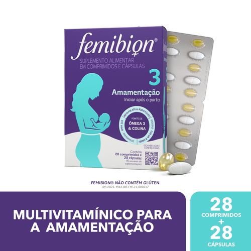 Suplemento Alimentar Femibion 3 Amamentação Femibion 56 Unidades Comprimido