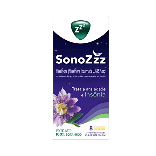 Suplemento Passiflora 857mg SonoZzz 8 Comprimidos Revestidos