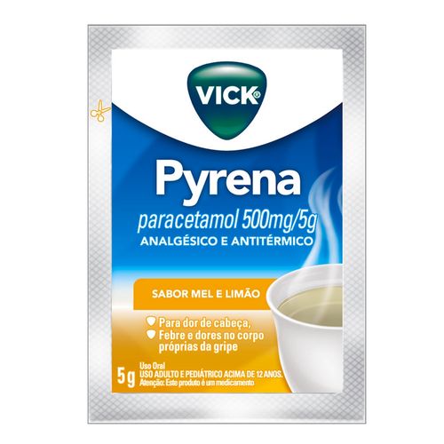 Vick Pyrena 500mg Sabor Mel Limão 5g - Vick Pyrena