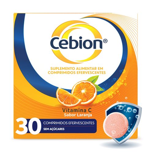 Cebion Vitamina C 1g Laranja - 30 Comprimidos Efervescentes