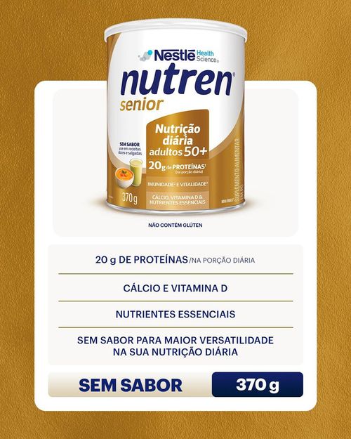 Suplemento Alimentar Nutren Senior sem Sabor - 370g