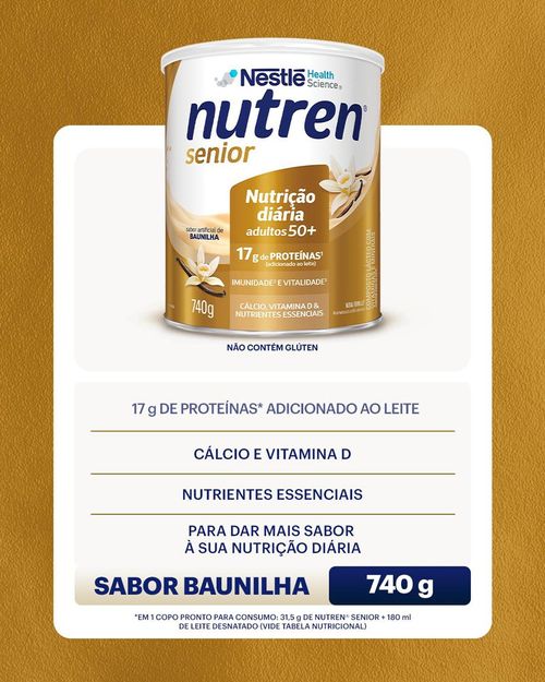 Complemento Alimentar Nutren Senior Baunilha - 740g
