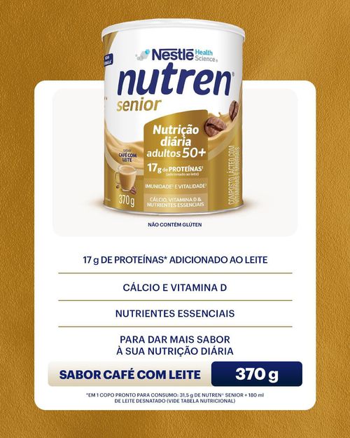 Complemento Alimentar Nutren Senior Café com Leite - 370g