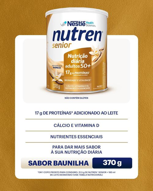 Complemento Alimentar Nutren Senior Baunilha - 370g