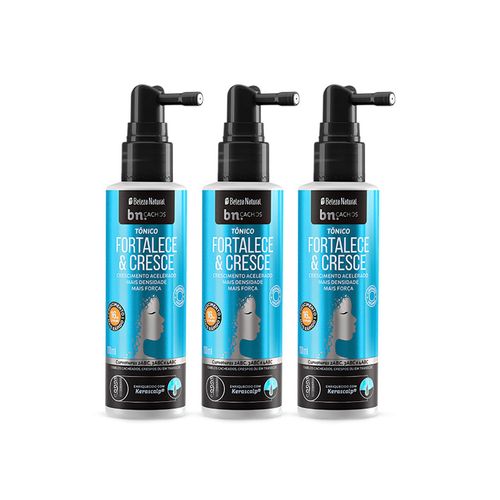 Kit Tônico Capilar Fortalece e Cresce 3x100ml Bn.Cachos