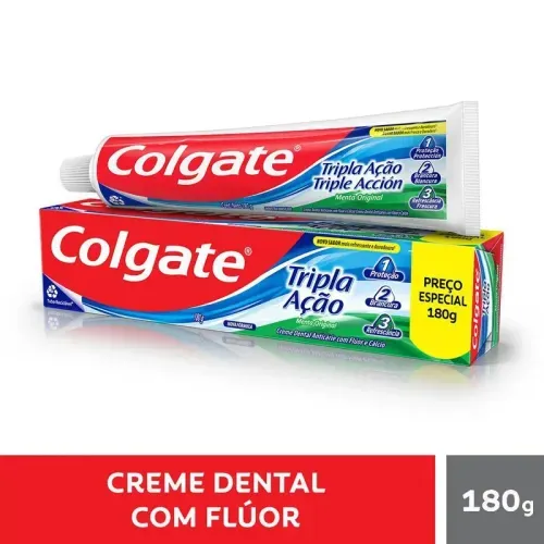 Creme Dental Menta Original Colgate Tripla Ação - 180g