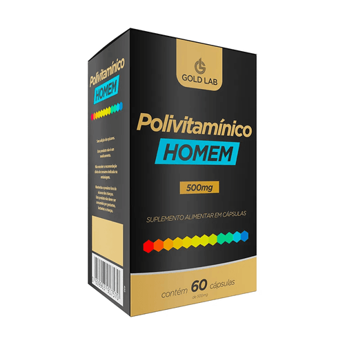 Polivitamínico Homem Multivitaminas 60 Cápsulas Gold Lab