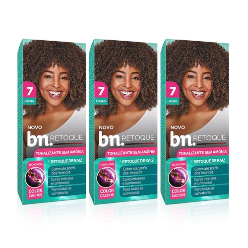 Kit Tonalizante Louro 7.0 Sem Amônia 90g (3 itens)