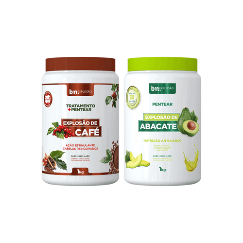 Kit Creme de Pentear Explosão Café e Abacate 2kg Bn.Cachos