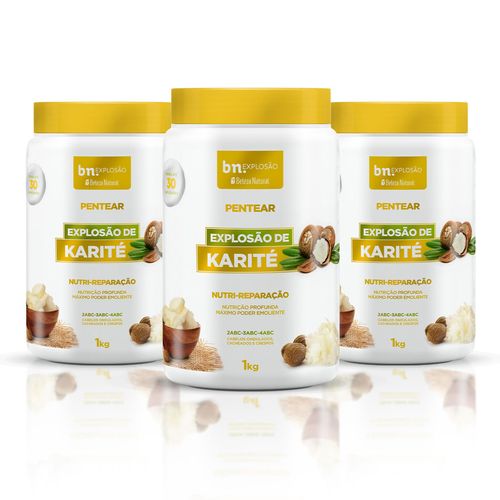 Kit Creme de Pentear Explosão de Karité 1Kg (3 itens)
