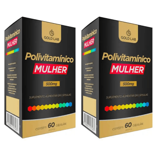 Kit C/2 Polivitamínico Mulher C/60 Cápsulas - Gold Lab