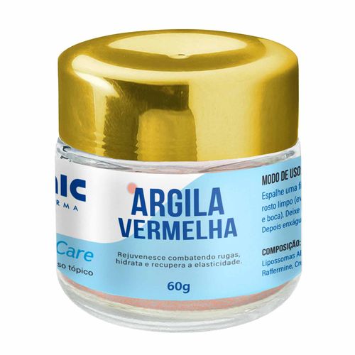 Máscara Facial de Argila Vermelha Rejuvenescedora 60g Unicpharma