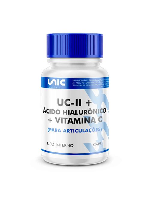 Colágeno UC II com Ácido Hialurônico e Vitamina C 30 Cápsulas Unicpharma