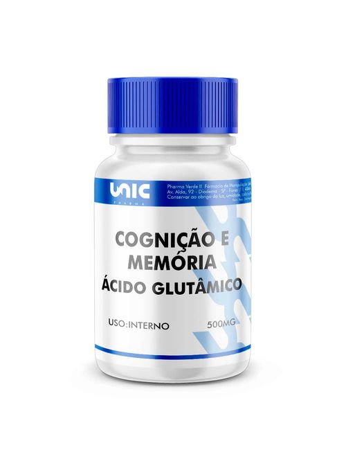 Ácido  Glutâmico 500mg - Cognição e Memória 30caps