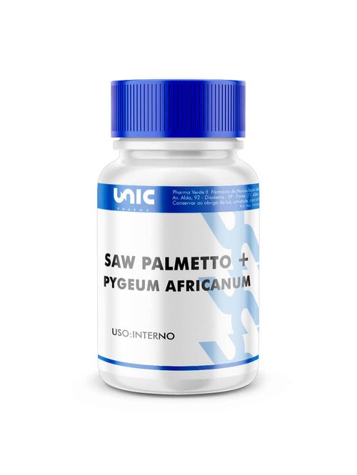 Saw Palmetto 160mg + Pygeum Africanum 50mg 60 Cápsulas Unicpharma
