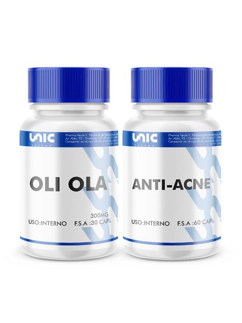 Kit Antioxidante Oli Ola 300mg + Anti Acne 90 Cápsulas Unicpharma