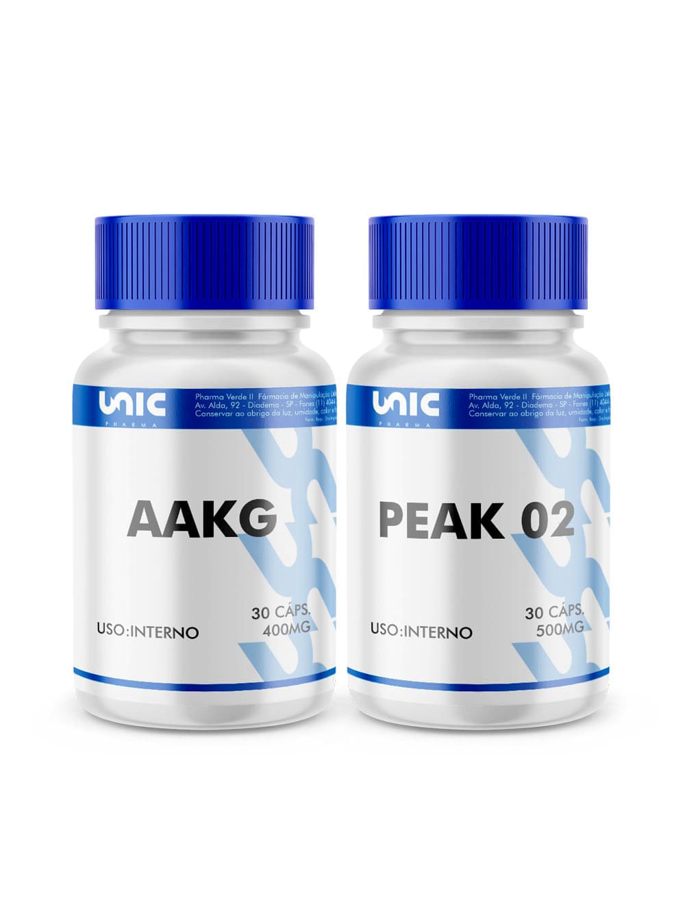Encontraproduto.com.br - Arginina Aakg 400Mg  + Peak O2 500Mg - 30 Cápsulas