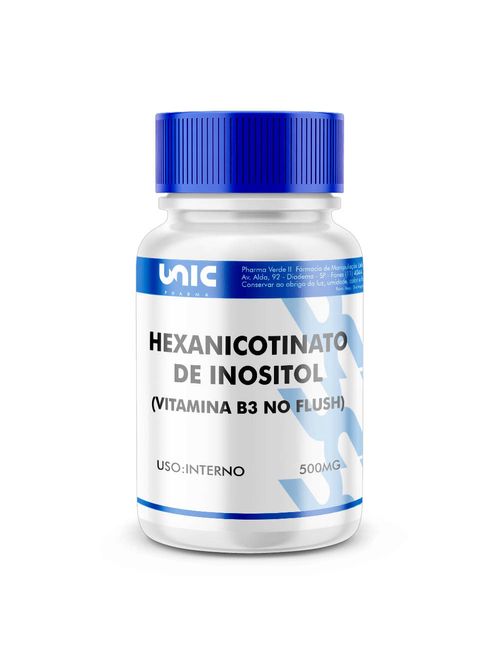 Hexanicotinato de Inositol (Vitamina B3 no Flushing)   500mg 60 Cápsulas