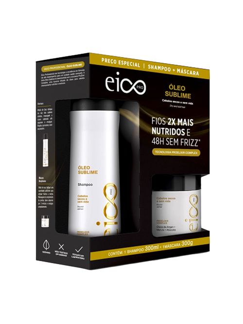 Kit Eico Pro Óleo Sublime - Shampoo 300ml + Máscara 300g