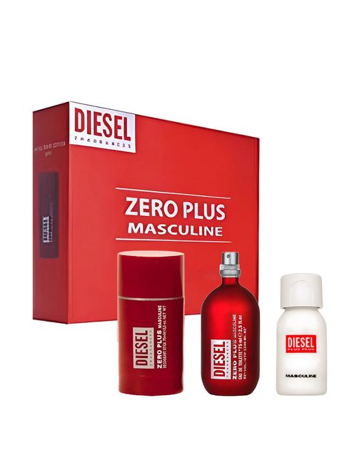 Kit Diesel Zero Plus Masculine Edt 75ml + 30ml + Deo 75ml