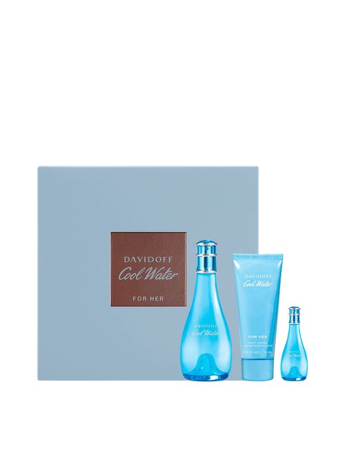 Kit Davidoff Cool Water Feminino - Eau de Toilette 100ml + 15ml + Body Lotion 75ml