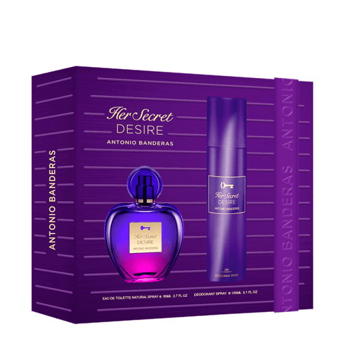Kit Banderas Her Secret Desire Feminino - Edt 80ml + Deo 150ml