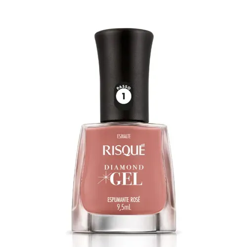 Esmalte Risqué Diamond Gel Espumante Rosé Cremoso - 9,5ml