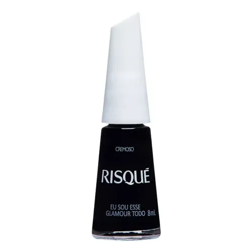 Esmalte Risqué Preto Cremoso Eu Sou Esse Glamour Todo - 8ml