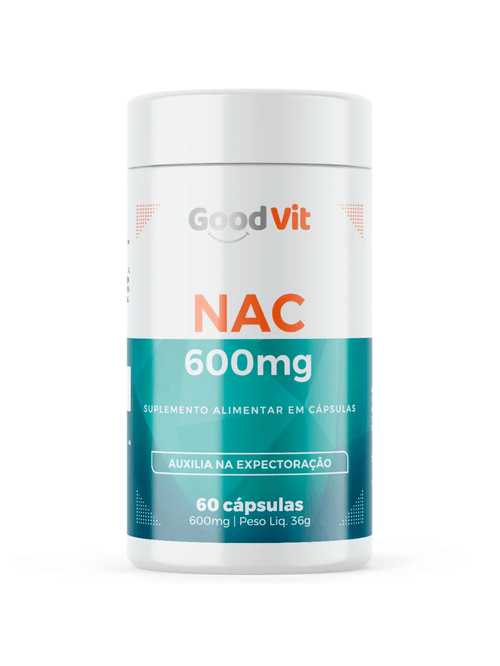 NAC 600mg 60 Cápsulas N-Acetil L-Cisteína Good Vit