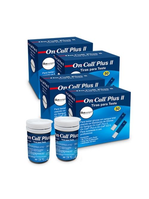 Tiras de Glicose On Call Plus II 200 Unidades Acon