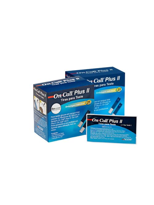 50 Tiras de Glicose Individuais On Call Plus II