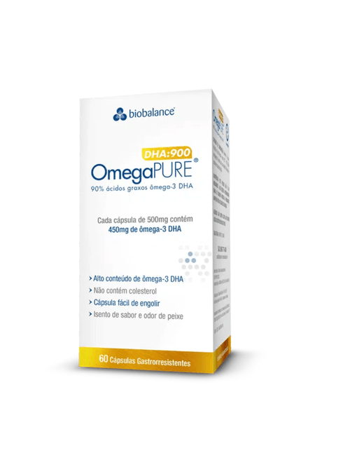 Ômega Pure DHA 900mg 60 Cápsulas Gastrorresistentes - Miligrama