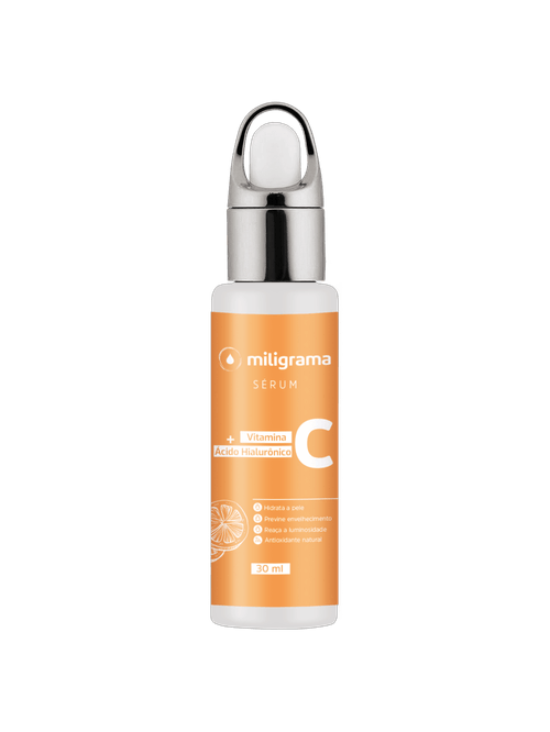 Sérum Facial Anti-idade Ácido Hialurônico e Vitamina C 30ml Miligrama