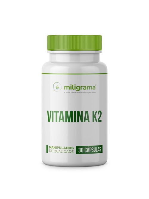 Vitamina K2 Menaquinona 100mcg 30 Cápsulas - Miligrama