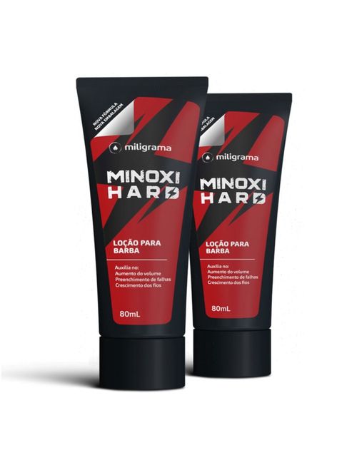 Kit 2 Loção para Barba Crescimento Minoxihard Toque Seco 80ml Miligrama
