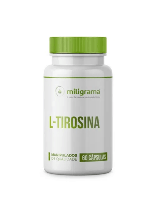 L-Tirosina 500mg 60 Cápsulas Suplemento Alimentar Miligrama