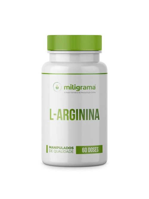 L-Arginina 1000mg Suplemento em Cápsulas 60 Doses Miligrama