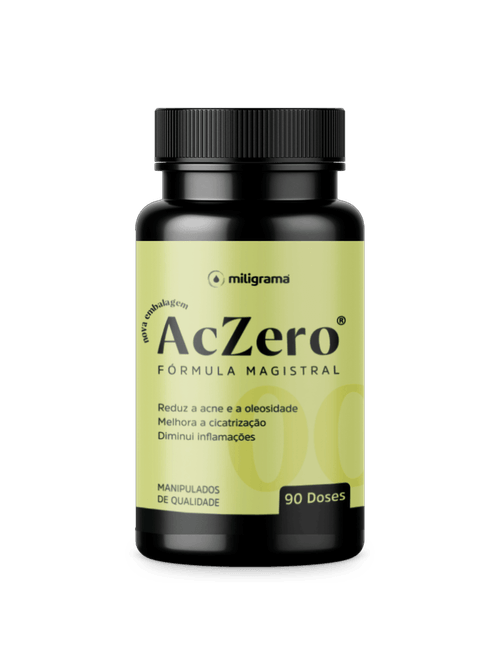 AcZero Suplemento para Acne Zinco e Niacinamida 90 Doses Miligrama