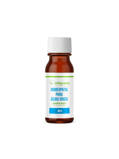 Homeopatia para Ácido Úrico 30g Glóbulos - Miligrama
