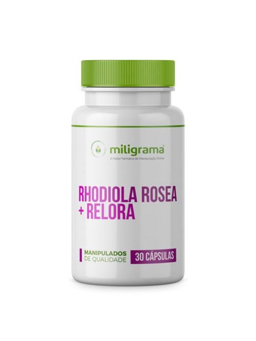 Estimulante Físico e Mental Rhodiola 250mg e Relora 250mg 30 Cápsulas Miligrama