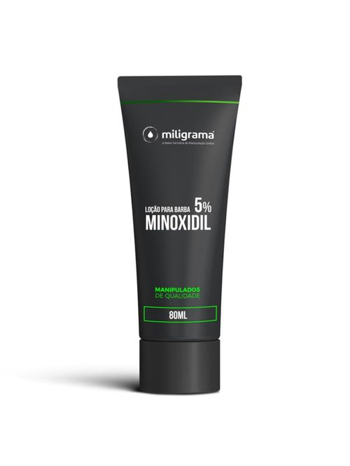 Loção para Barba Crescimento Minoxidil 5% Sem Álcool 80ml Miligrama